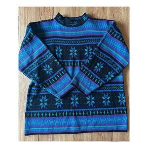 Nuggets Vintage Winter Patterned Cosby Sweater Size Large
